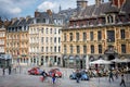 LILLE Ã¢â¬â FRANCE: Place du General de Gaulle square in front of the old Stock Exchange building in Lille, FranceÃÂ  Royalty Free Stock Photo